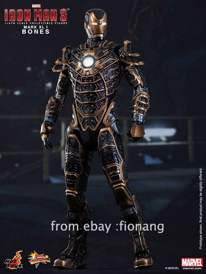 HotToys HT 1/6 Iron Man 3 Black Bones MK41 MMS251 | eBay