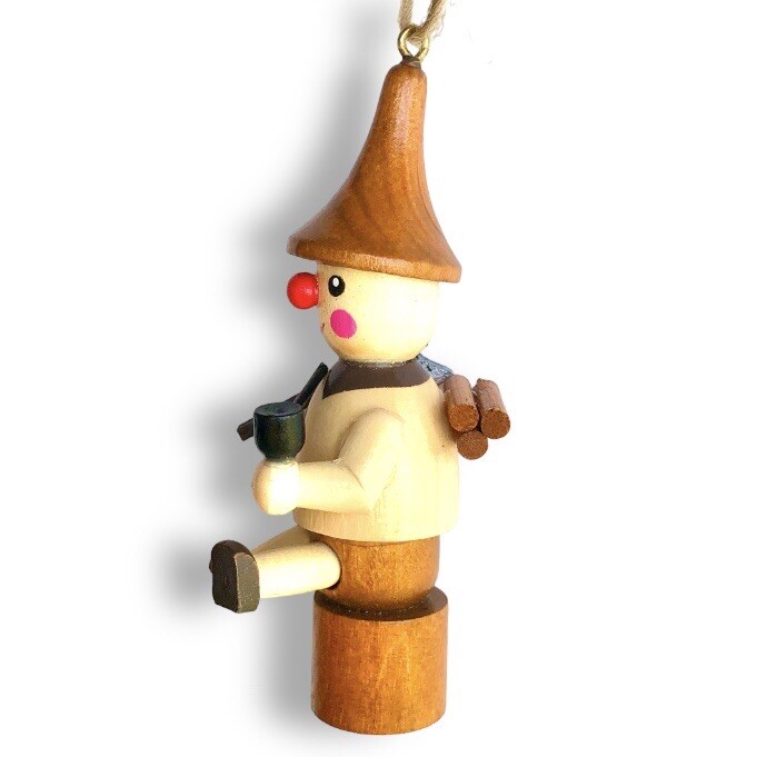 Lumberjack w/ Ax Wood Ornament - Retro Vintage Old World Woodsman