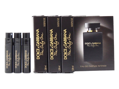 D&G DOLCE & GABBANA THE ONLY ONE INTENSE .8ml .02fl oz x 3 PERFUME