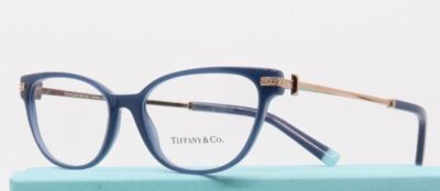 New Tiffany & Co Reading Glasses TF 2223-B 8315 52-16 Blue & Gold