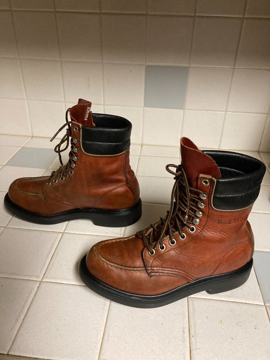 RED WING Vintage 404 Leather Moc Toe Super Sole MEN'S Work Boots