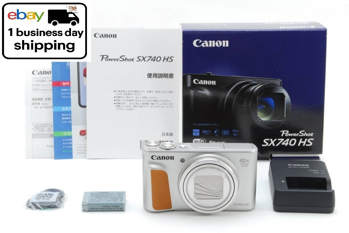 NEW Canon PowerShot SX740 HS Silver Compact Digital Camera 20.3MP