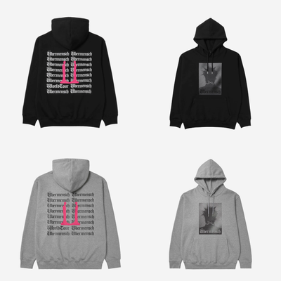 G-DRAGON Ubermensch Hoodie 2Color Black Grey Korea 100% Authentic