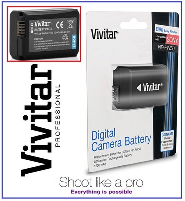 Li-Ion NP-FW50 Hi Capacity Battery For Sony Alpha a6400 ILCE-6400