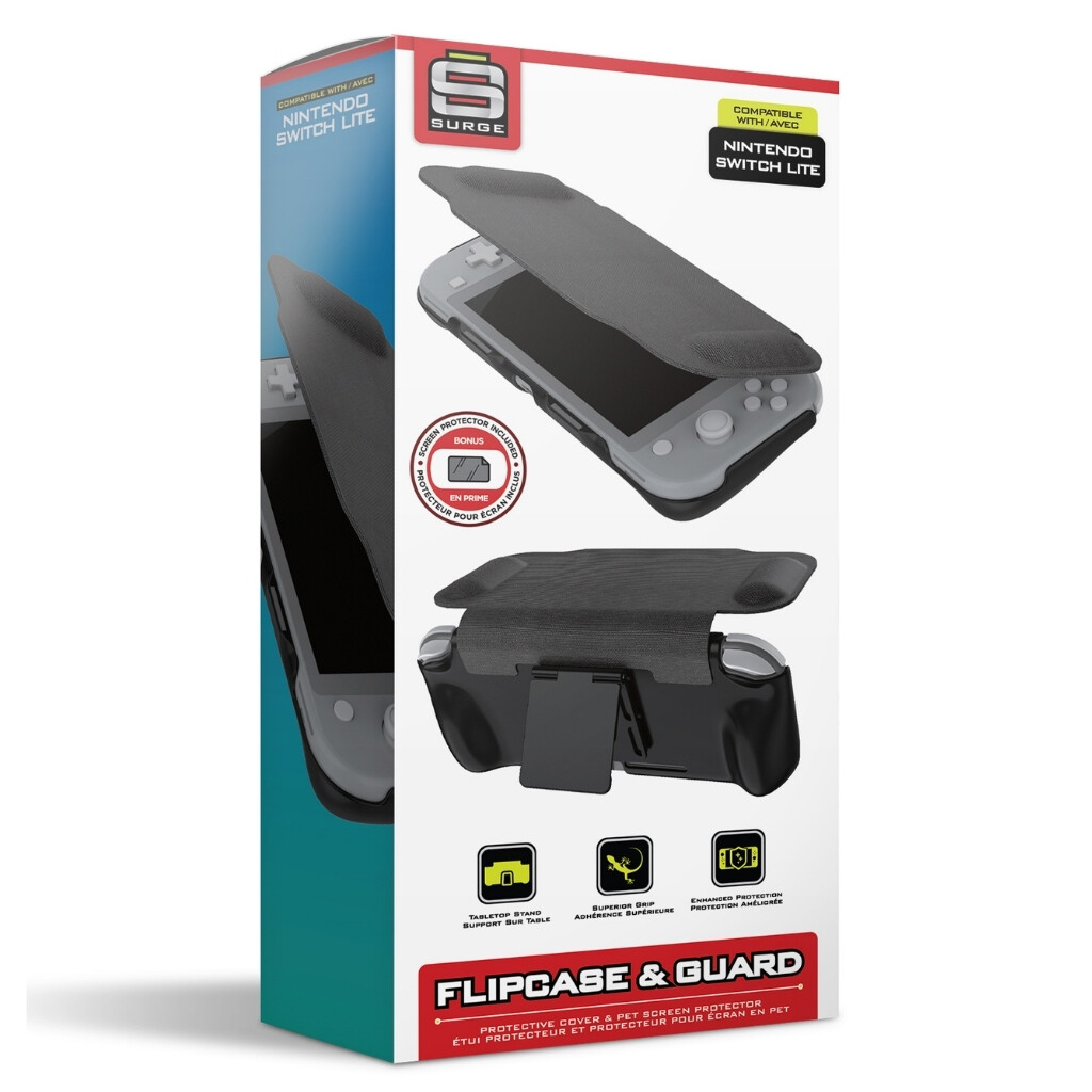 SURGE GAMING FlipCase Hard Cover & Protective Guard Kit (Nintendo