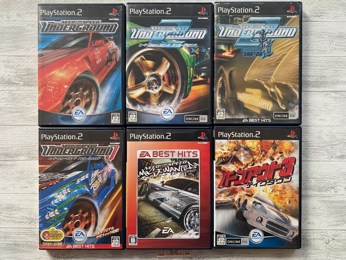 SONY PS2 Need For Speed Underground series & Burnout 3 & Most