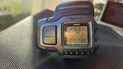 RARE 1st GPS Casio Protrek Digital Navigation Prt-1 Vintage Watch