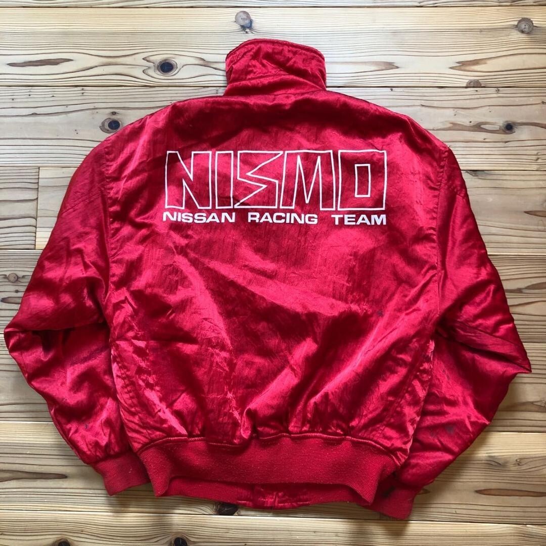 NISSAN NISMO Old Logo Bomber Jacket 90s Apparel HKS Red Size M