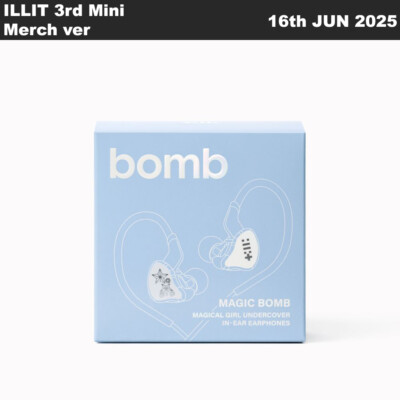 ILLIT bomb 3rd Mini Album Merch ver IN-EAR EARPHONES+MINI CD-R +