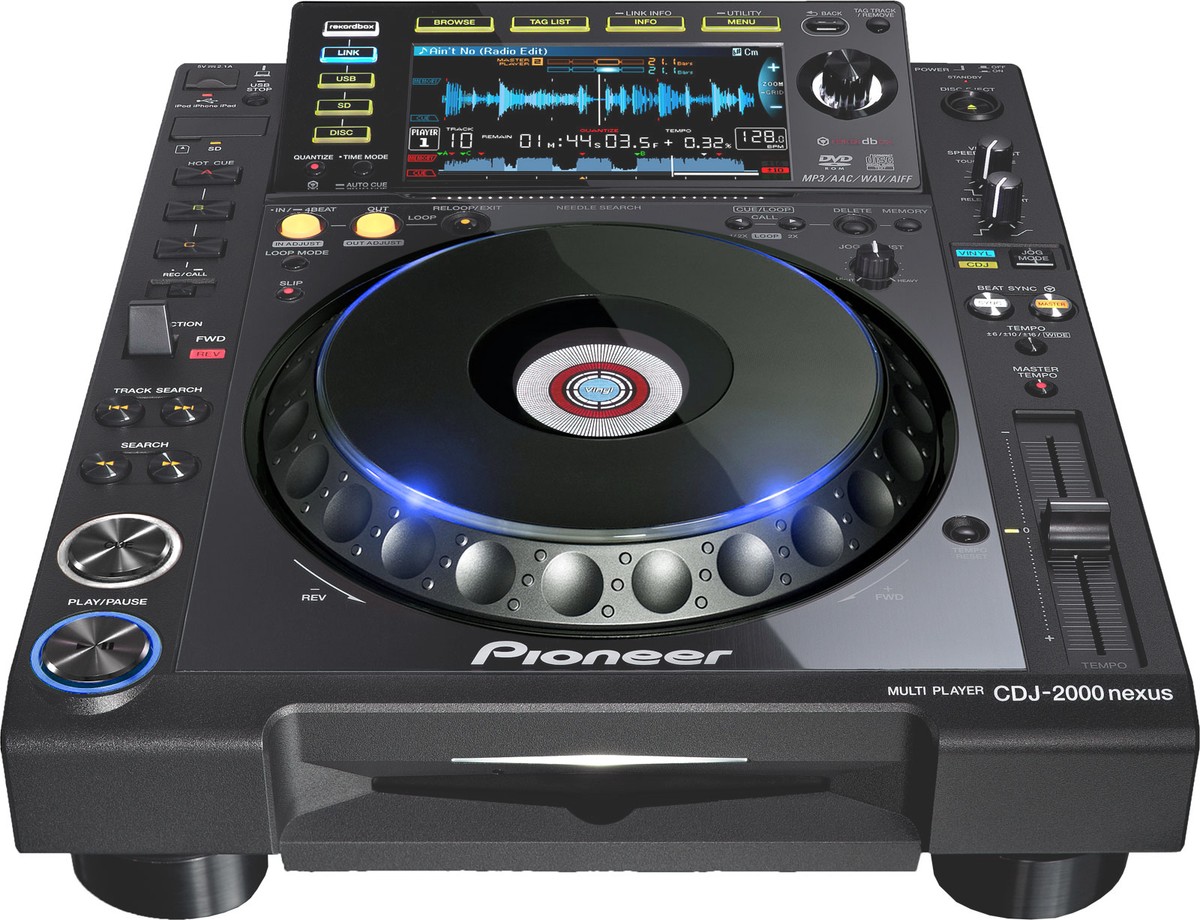 PIONEER CDJ 2000 NEXUS / 2 / BLUE ON AIR / PLAY & WHITE CUE LED