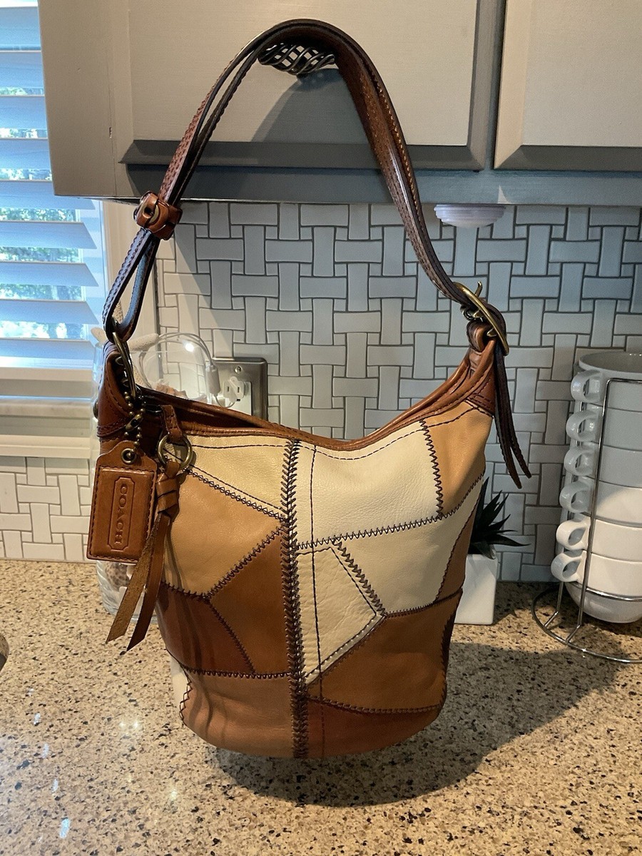 Coach Vintage Bleecker Patchwork Vachetta Duffle Bucket Bag 11462