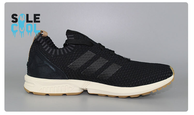 Adidas Originals ZX Flux PK Black Gum Mens Primeknit Running