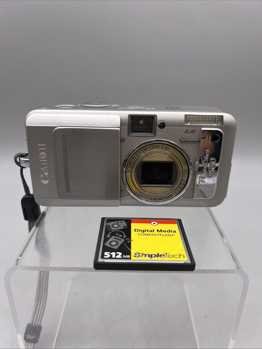 Canon PowerShot S60 5.0MP Digital Camera - Silver for sale online