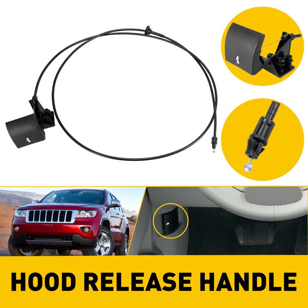 55394495AB Hood Latch Release Cable w/ Handle For 05-10 Jeep Grand