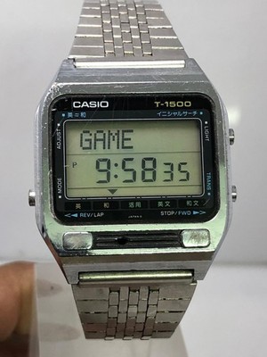 Casio Data Bank T1500 World Time Dictionary Watch Quartz Vintage