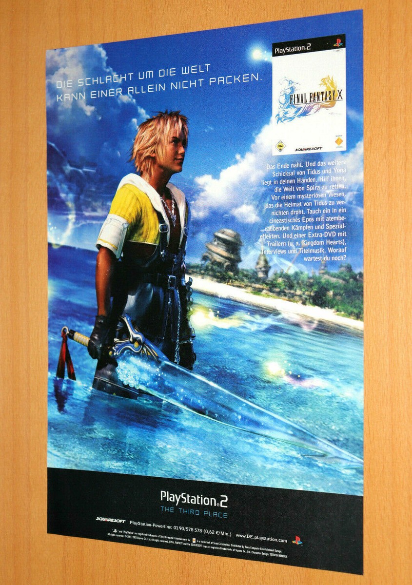 2002 Final Fantasy X 10 Old Advertising Small Poster Promo Ad