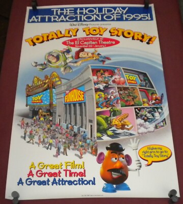 Totally Toy Story Movie Poster 27x40 S/S Rare El Capitan Theatre