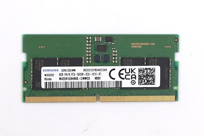 Samsung 8GB 1Rx16 PC5-5600B-SC0-1010-XT Laptop Memory M425R1GB4BB0
