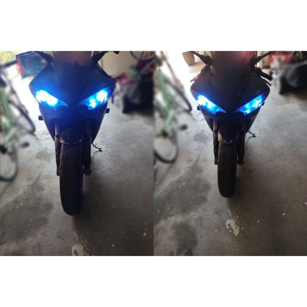 2x H7 LED Headlight 8000K Blue For Kawasaki ZX636 Ninja ZX-6R 04