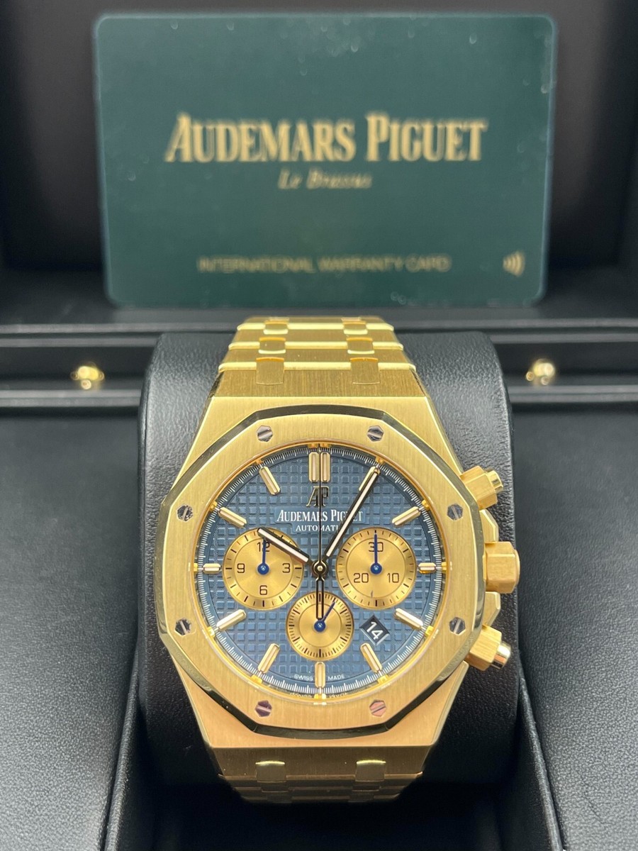 Audemars Piguet Royal Oak Chrono 41mm Blue Dial Yellow Gold