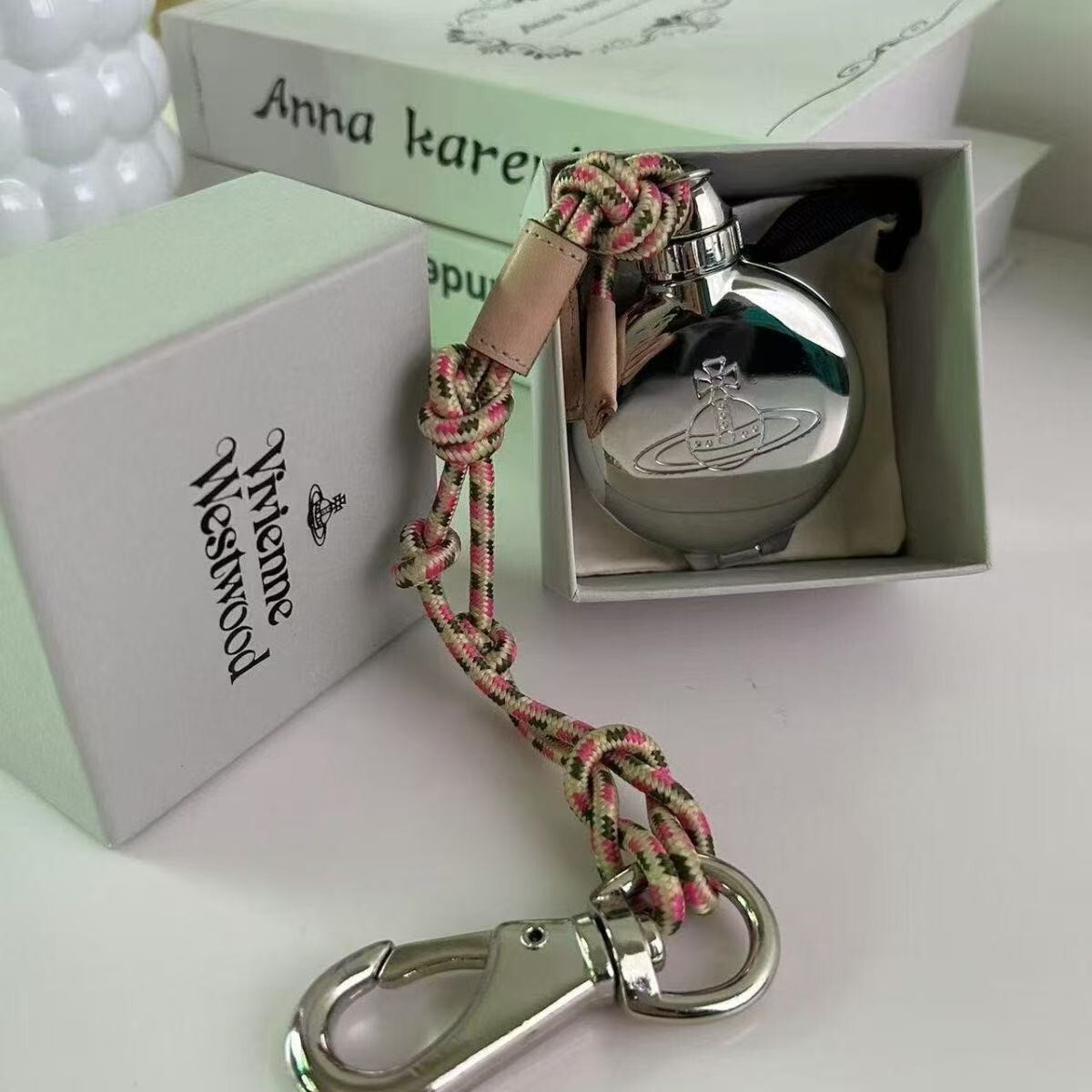 Vivienne Westwood Round Orb Pocket Portable Ashtray Silver With