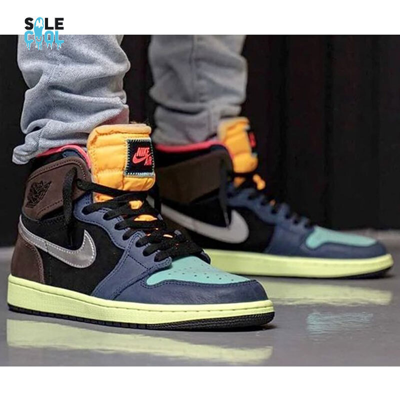 Nike Air Jordan 1 AJ1 Retro GS High 'Tokyo Bio Hack' Shoes 575441