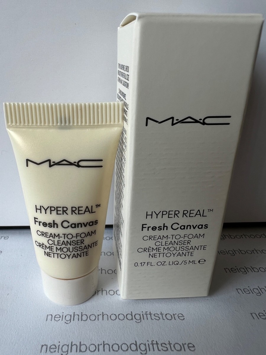 MAC HYPER REAL Fresh Canvas Cream-To-Foam Cleanser 0.17oz/5mL NEW