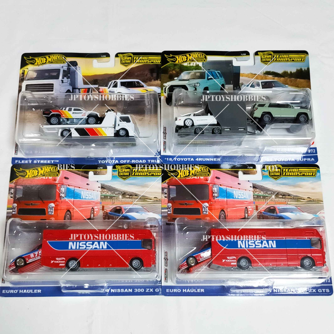 Hot Wheels Team Transport Mix D Set of 4 Toyota 4Runner Supra