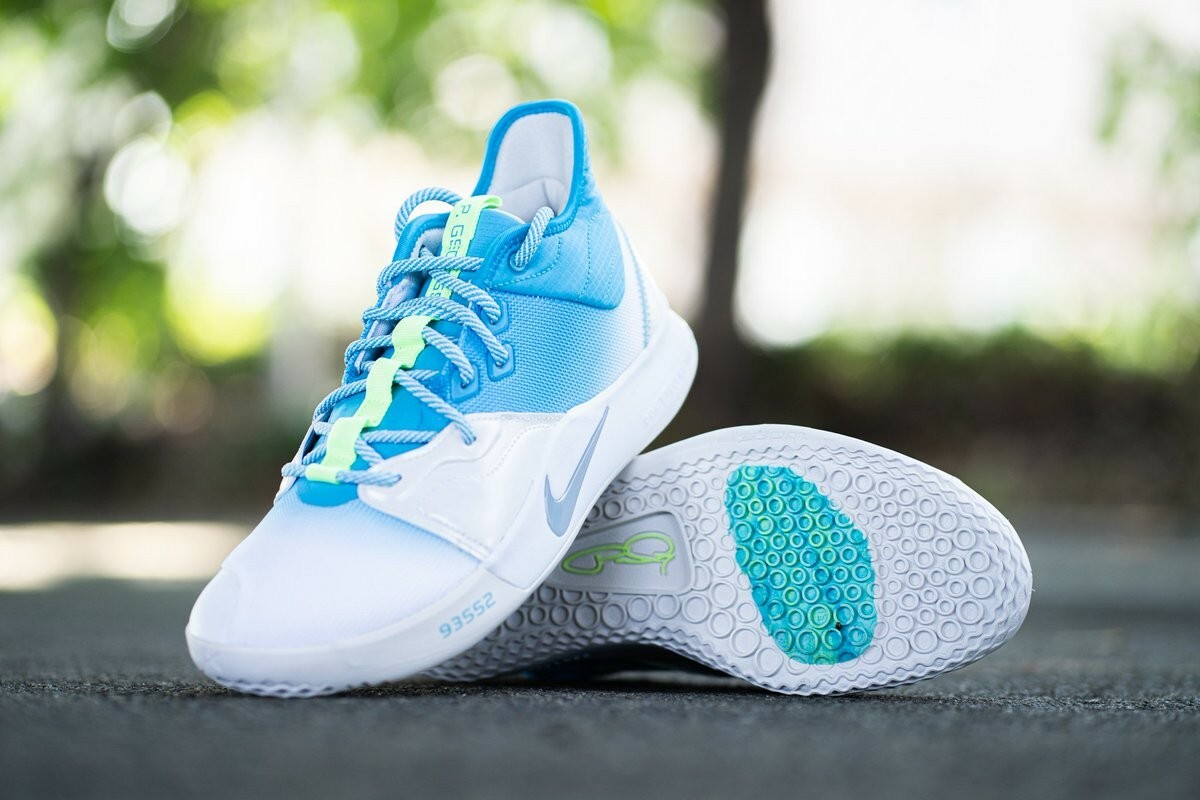 Nike PG 3 Paul George Lure Tint Blue Basketball AO2607-005 Sz 18