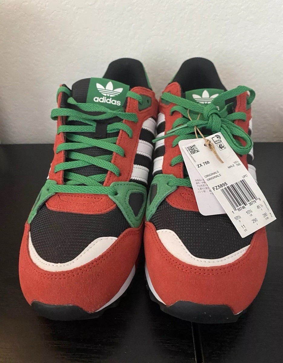 Size 11 - Adidas ZX 750 Red Green for sale online | eBay