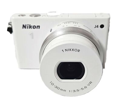 Nikon 1 J4 digital camera Kit W. 10-30 PD Zoom Lens White | eBay