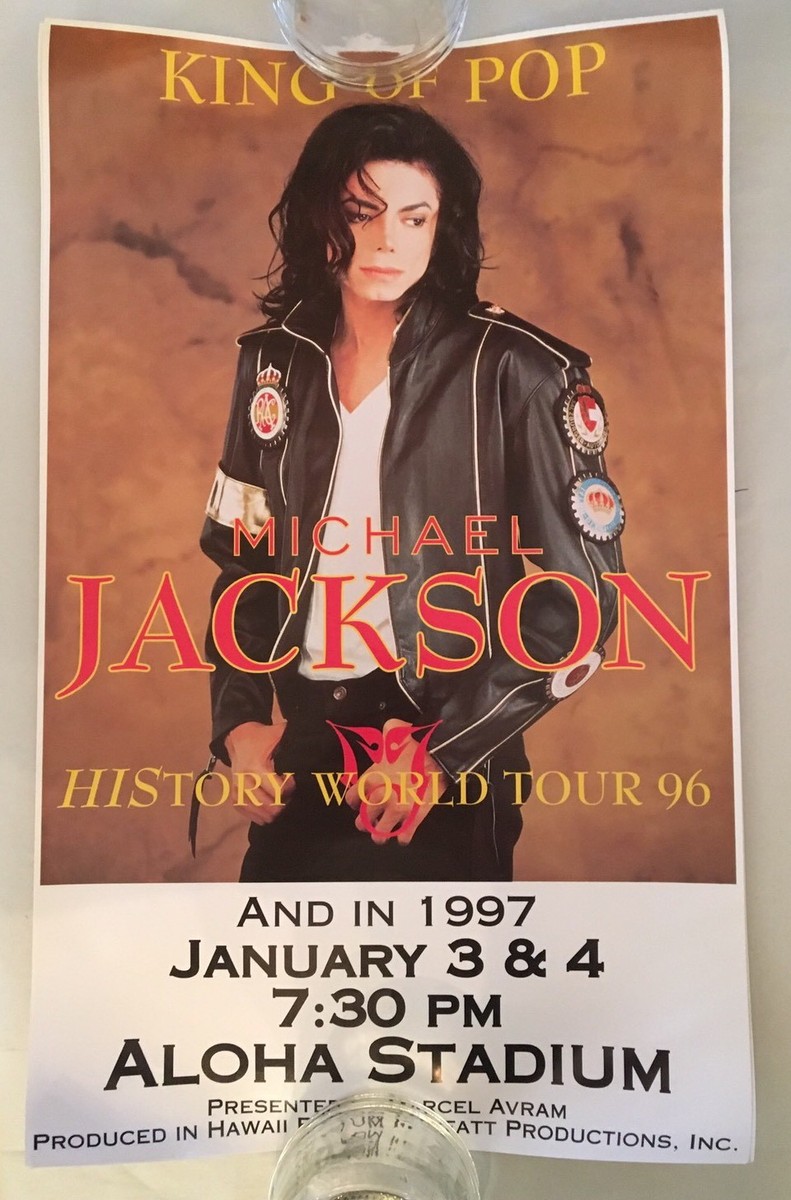 Michael Jackson Poster 1997 Official Promo History tour Hawaii