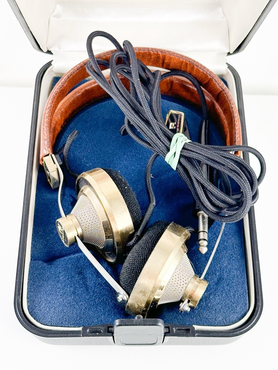 Vintage Pioneer SE-L40 Stereo Headphones with Original Case Brass