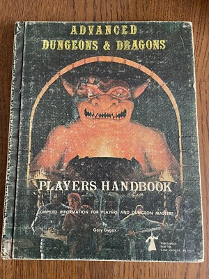 Advanced Dungeons & Dragons AD&D Players Handbook 1978 1st Edition