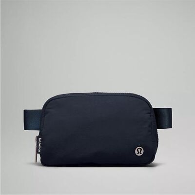 lululemon Everywhere Belt Bag in True Navy Blue with Silver Zipper
