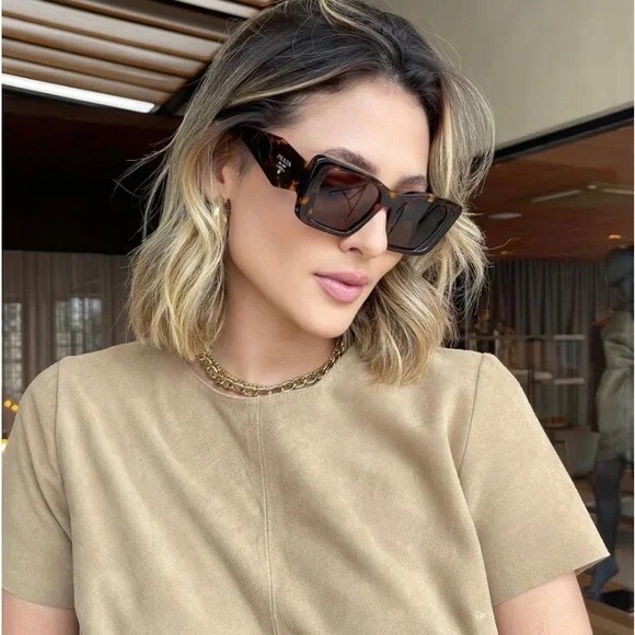 PRADA SYMBOLE PR 08YS 01V-8C1 Honey Havana Brown Lens Women