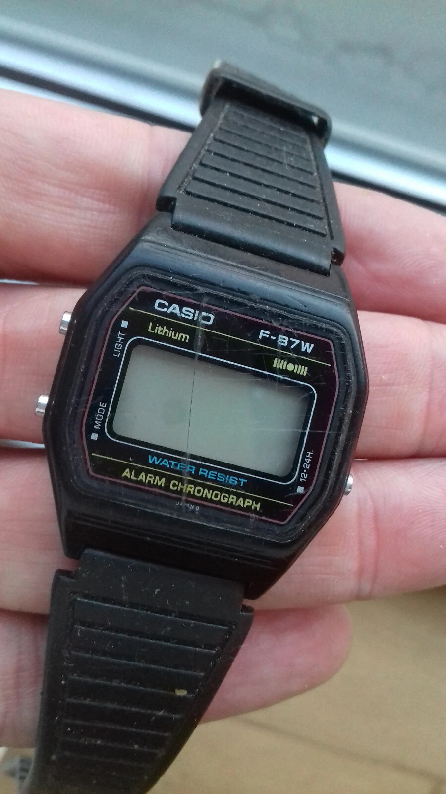 CASIO F-87W MODULE 595 ALARM CHRONOGRAPH WATCH VINTAGE JAPAN WK