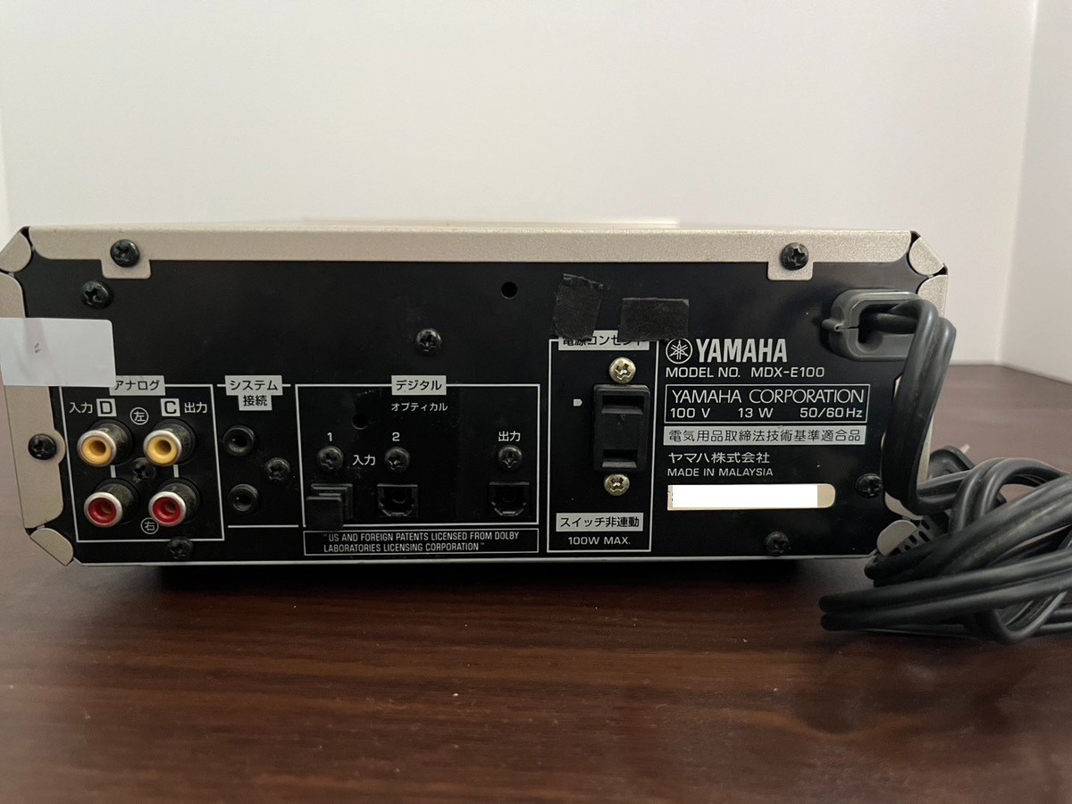 YAMAHA MDX-E100 MD MiniDisc Recorder Playback and Recording