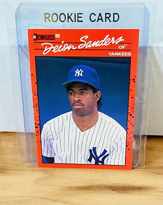Deion Sanders Rookie Vintage Rare 1990 Donruss #427 Baseball Card