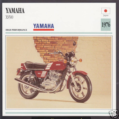 1976 Yamaha XS500 XS-500cc (498cc) Japan Bike Motorcycle Photo