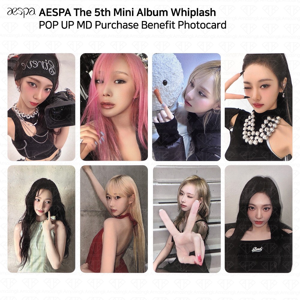 Aespa 5th Mini Album Whiplash POP UP MD Benefit Photocard KARINA