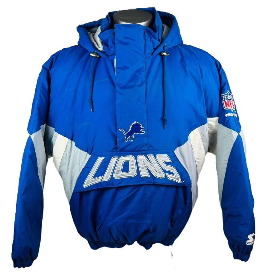 DETROIT LIONS VINTAGE 1990s STARTER NFL PRO LINE WINTER JACKET