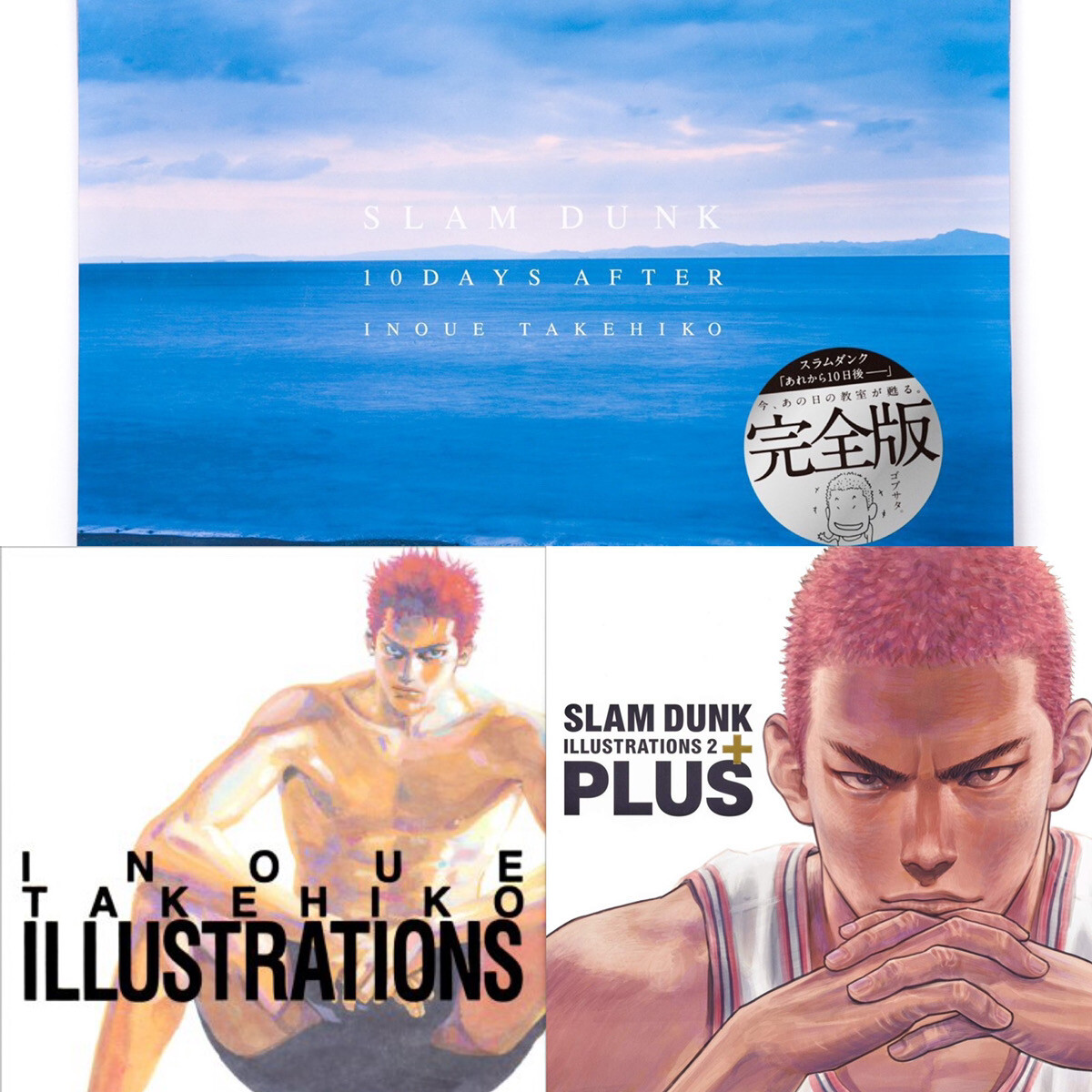 SLAM DUNK ILLUSTRATIONS vol.1 2 10Days After set Japanese Takehiko