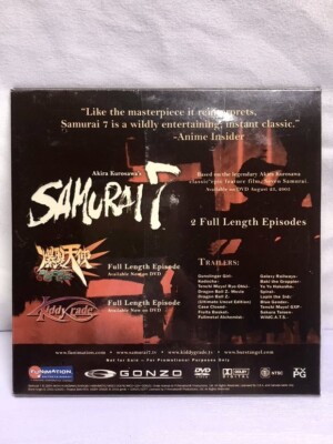 Akira Kurosawa's SAMURAI 7 PROMO DVD Funimation Gonzo 2004 - New