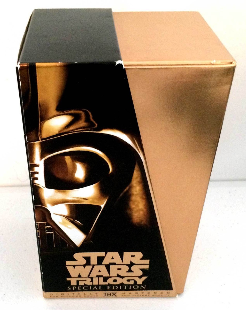 STAR WARS TRILOGY VHS BOX SET IV V VI • SPECIAL EDITION • Gold Box