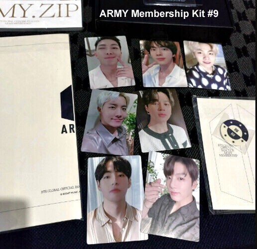 BTS GLOBAL Official Fanclub ARMY Membership Kit 9th Photocard set