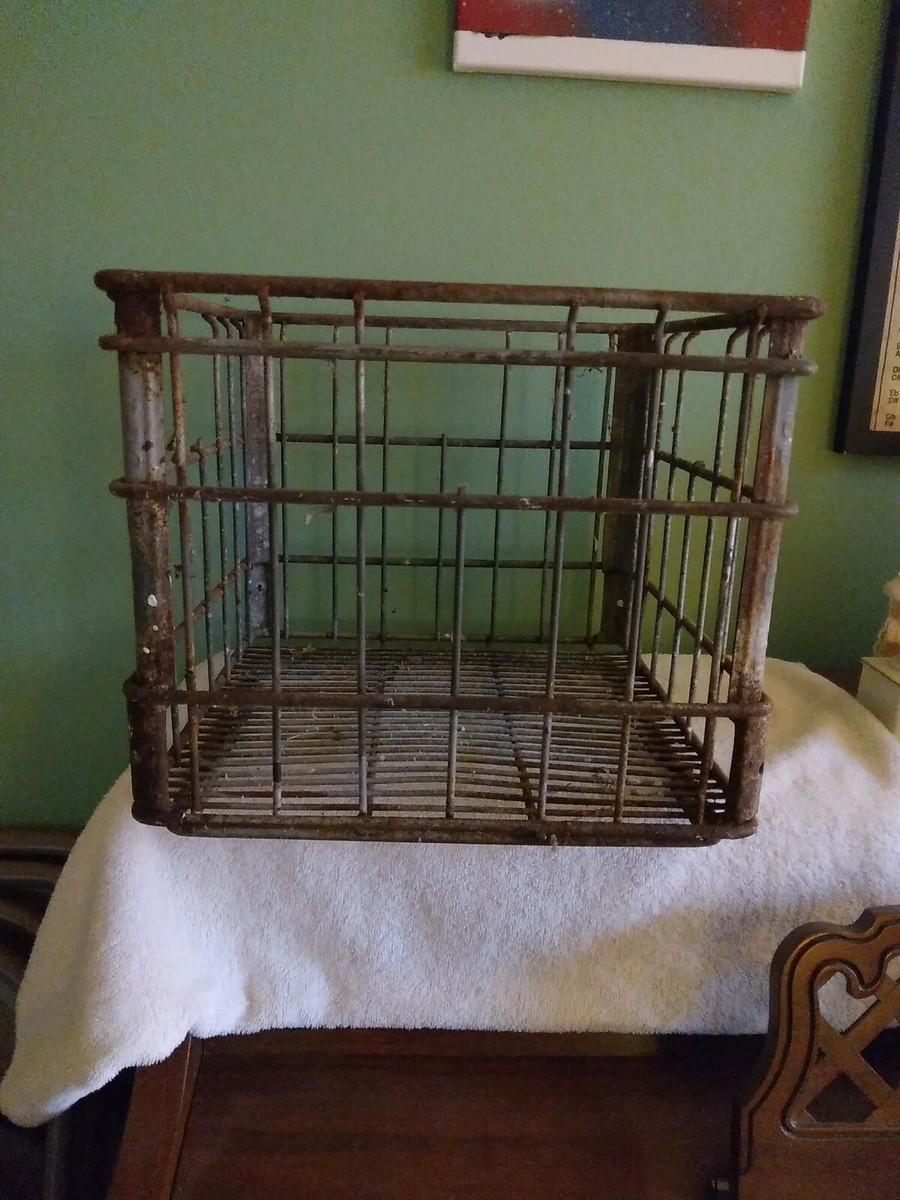 Vintage Metal Milk Crate DET PURE MILK | eBay