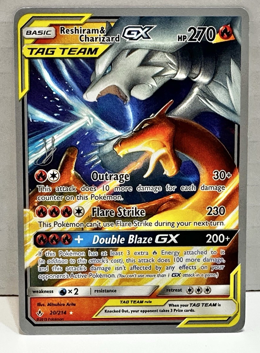 Reshiram & Charizard GX 20/214 - NM 2019 World Championships