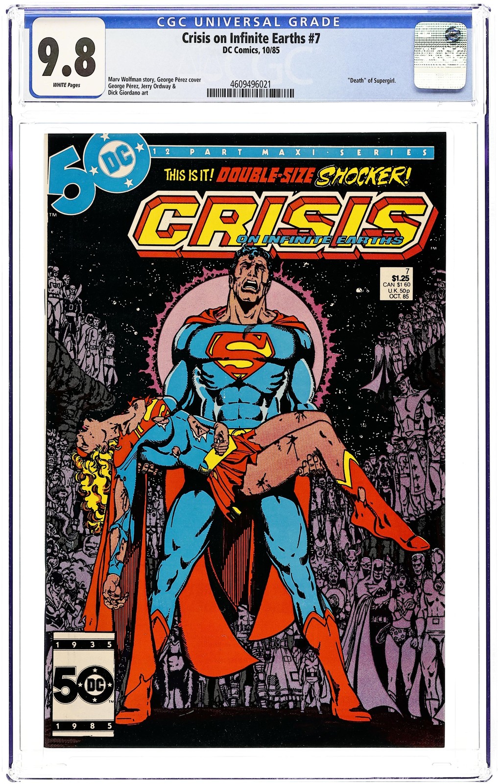 アメコミリーフ Crisis Infinite Earths #7 CGC9.6 アメコミリーフ