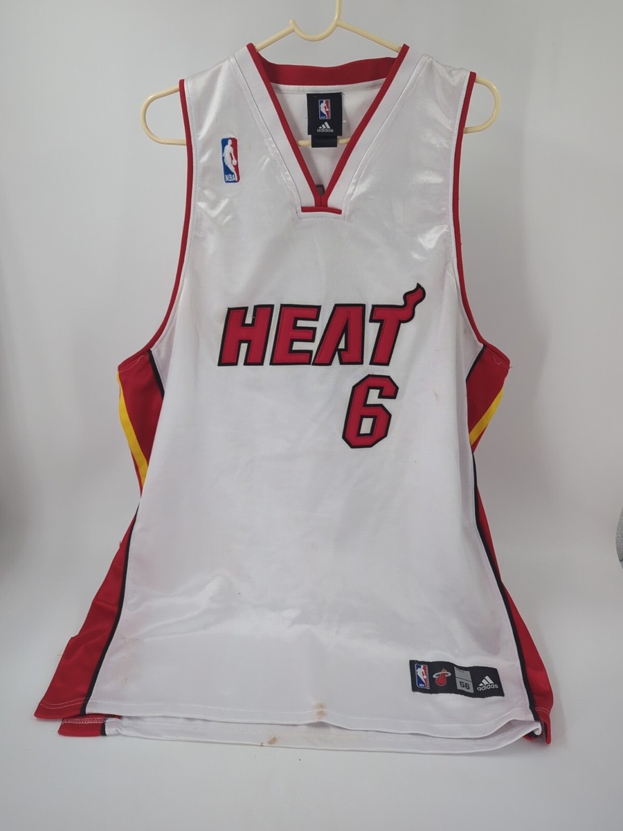 Adidas LEBRON JAMES #6 Miami Heat “King James” Jersey Size 56